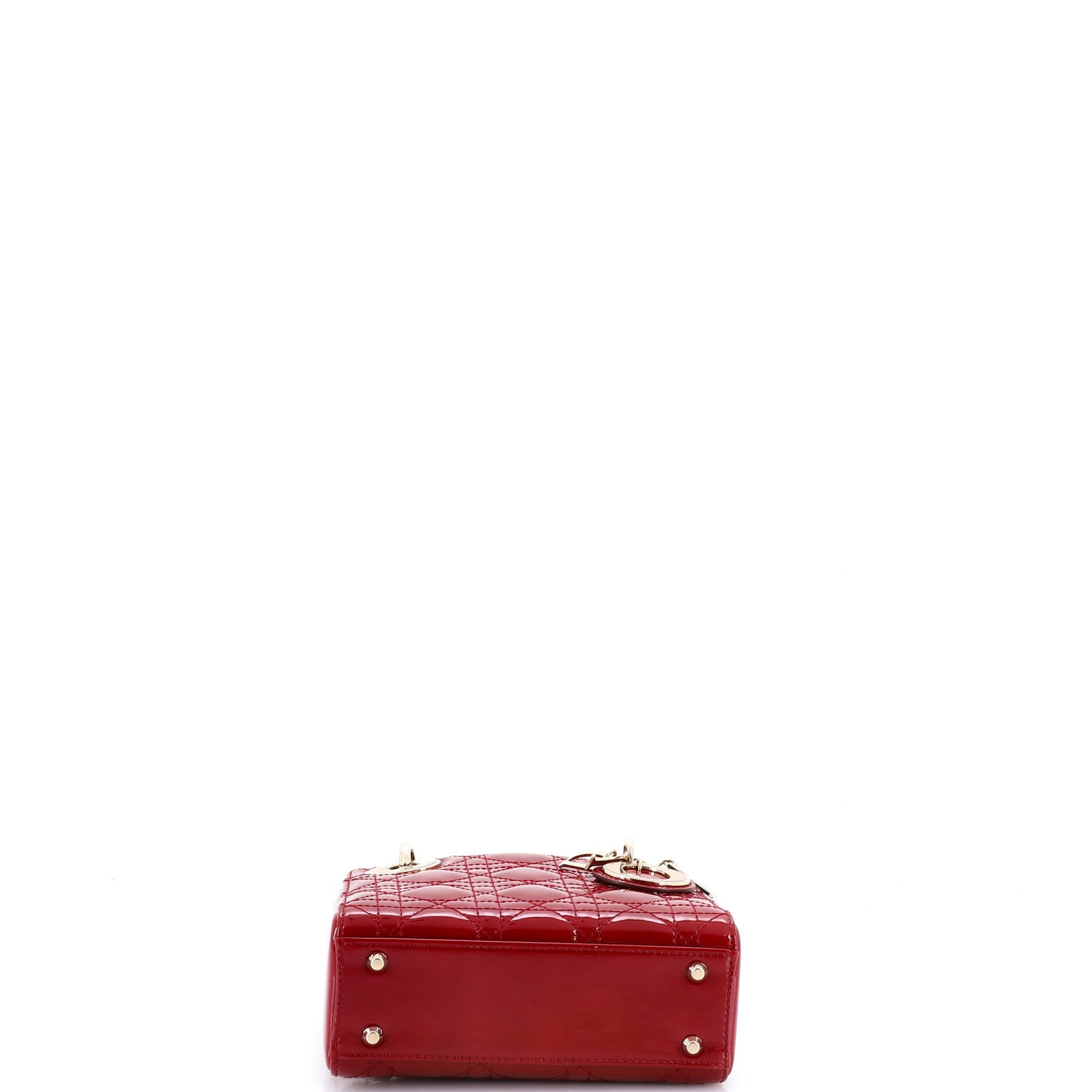 Lady Dior Chain Bag Cannage Quilt Patent Mini