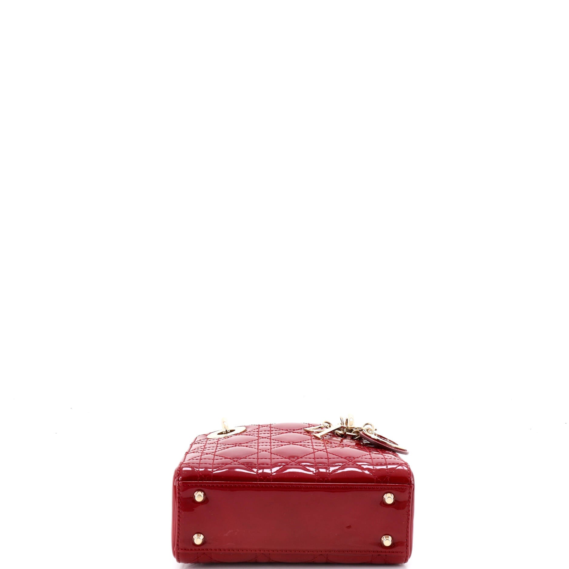 Lady Dior Chain Bag Cannage Quilt Patent Mini