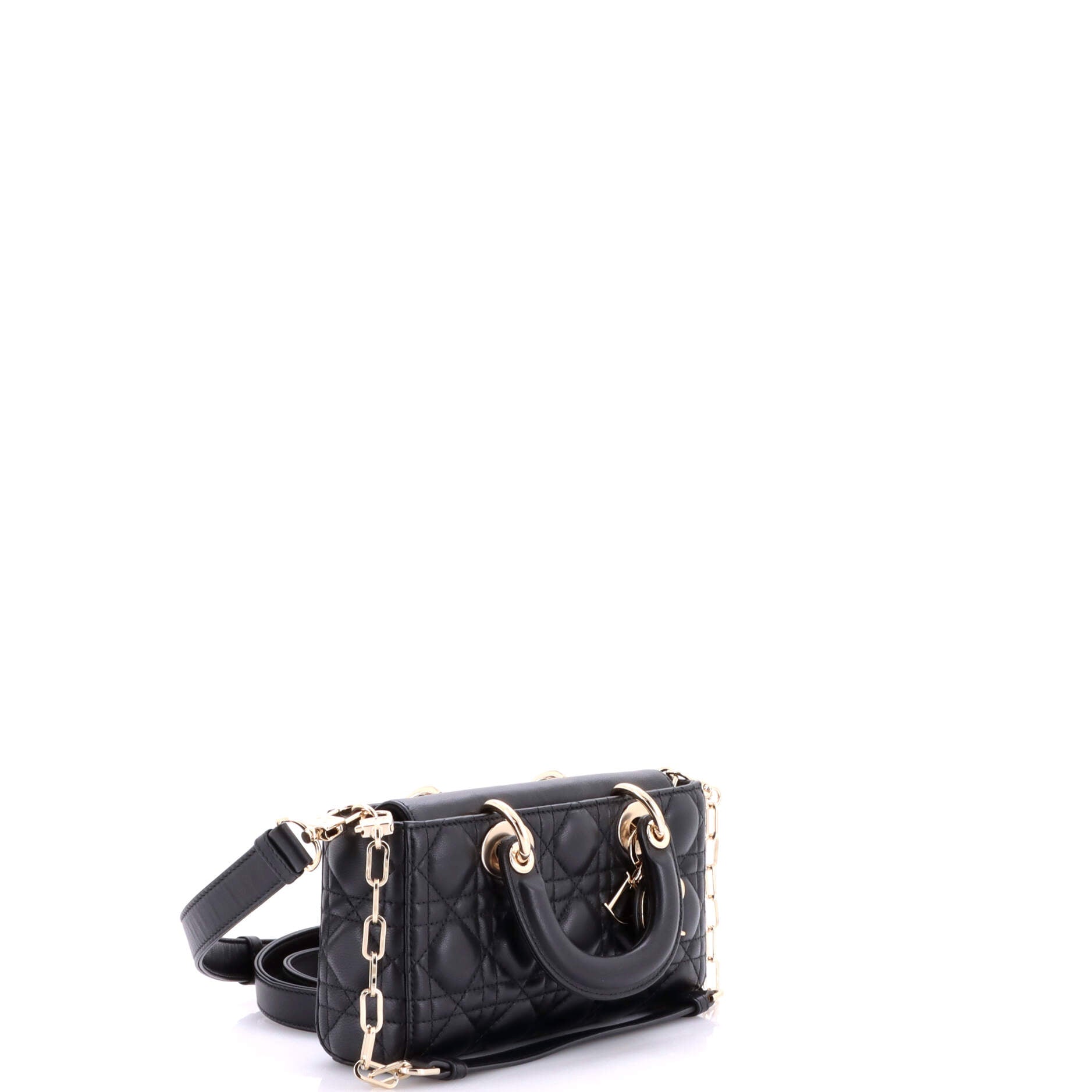 Lady D-Joy Bag Cannage Quilt Lambskin Small