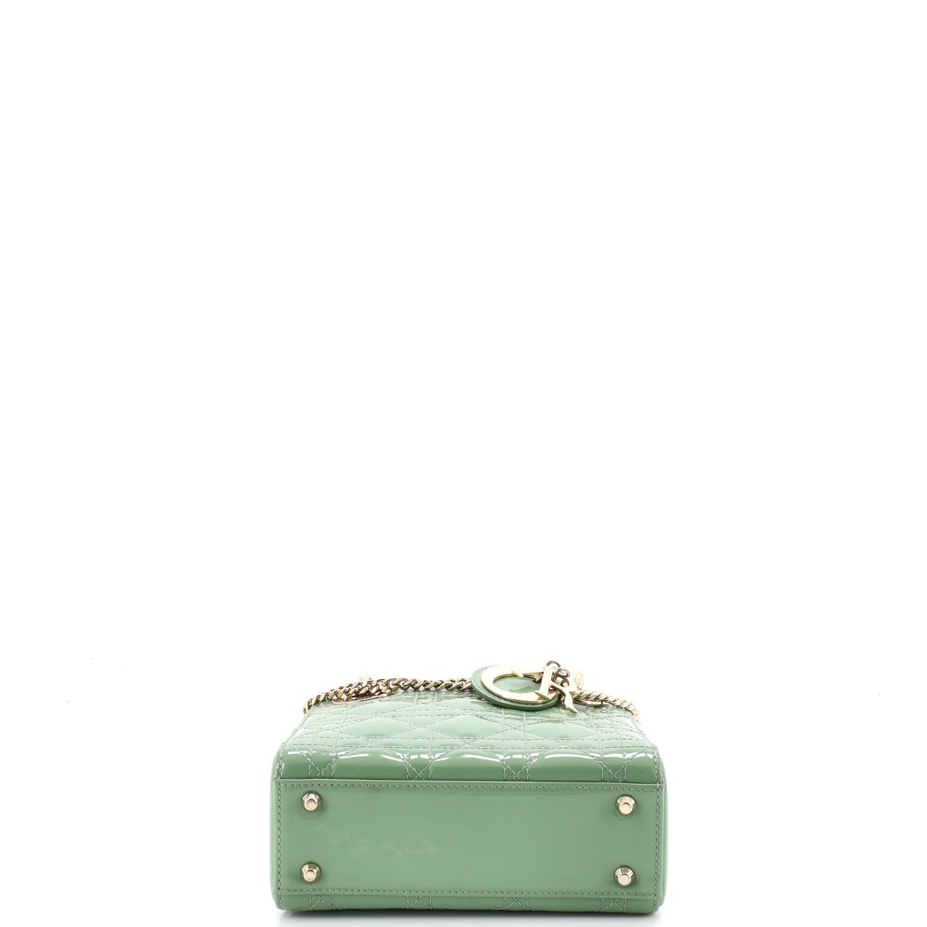 Lady Dior Chain Bag Cannage Quilt Patent Mini