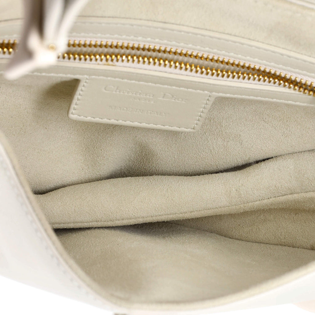 Saddle Handbag Oblique Embossed Calfskin Medium