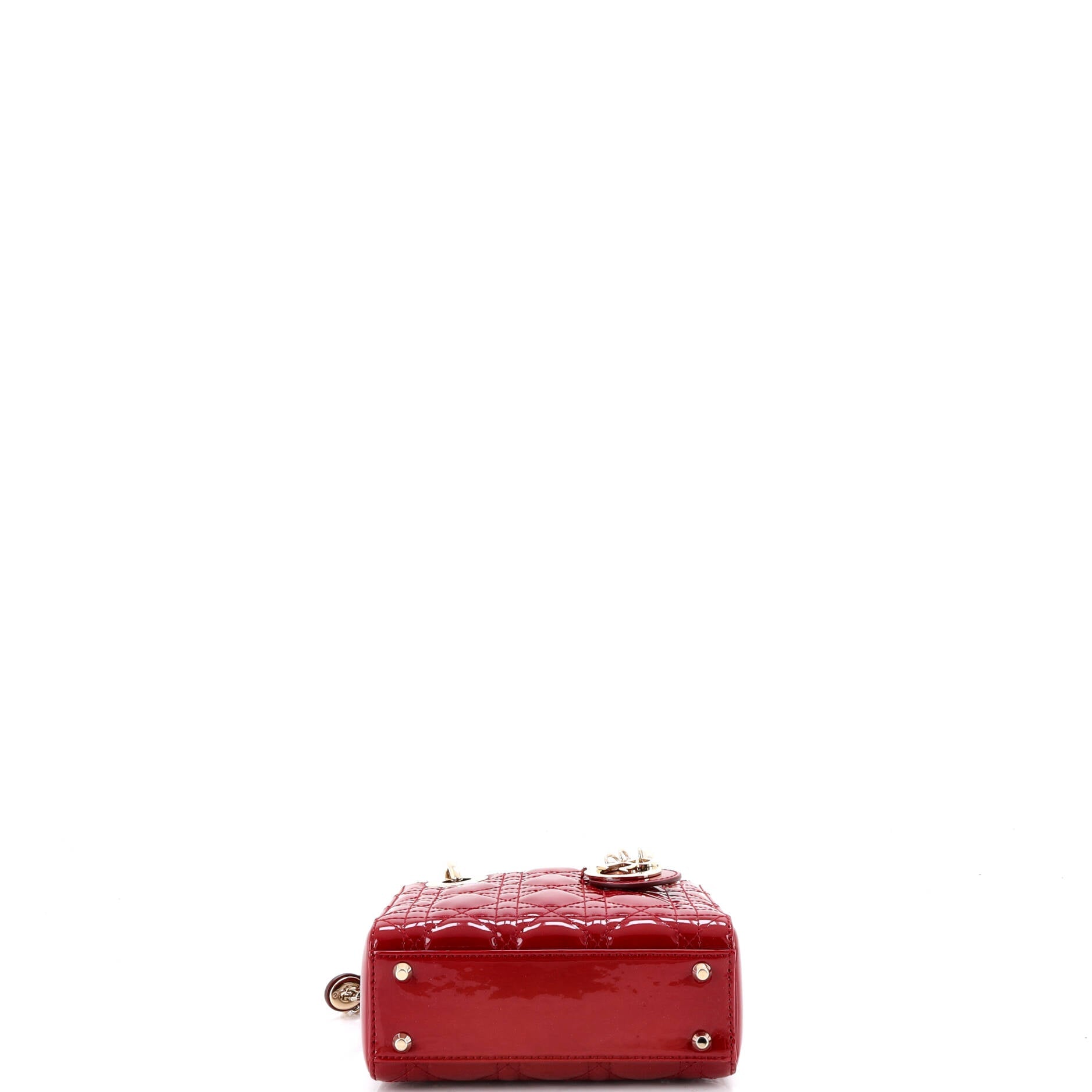 Lady Dior Chain Bag Cannage Quilt Patent Mini