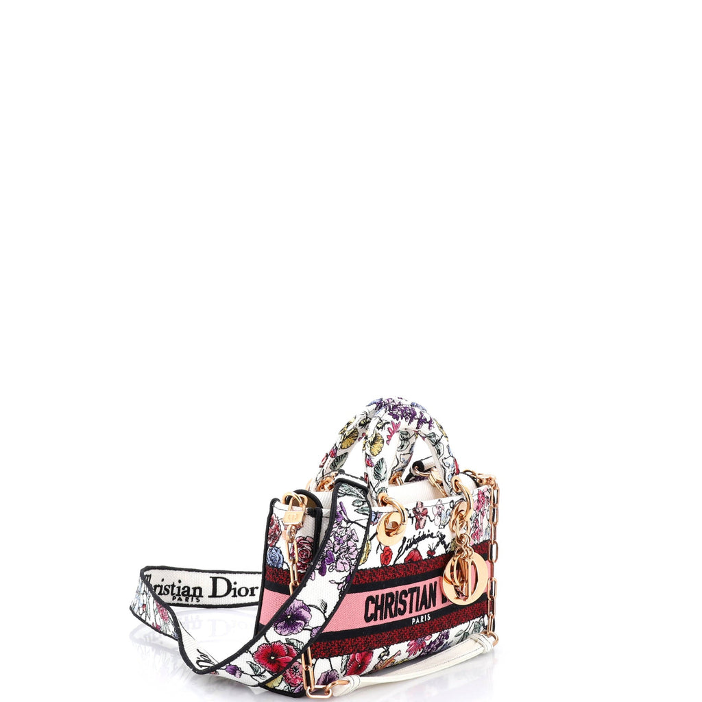 Lady D-Joy Bag Embroidered Canvas Medium