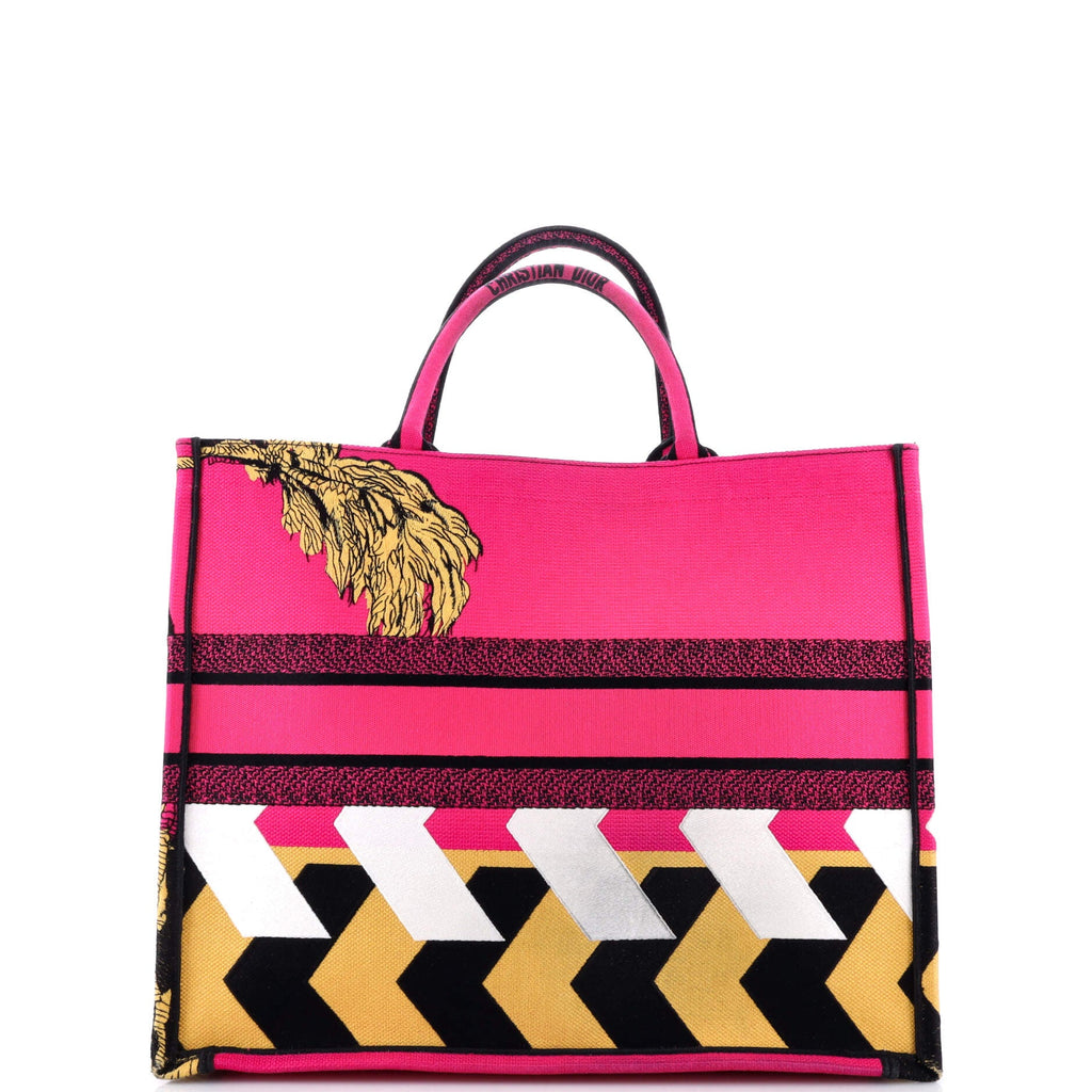 Book Tote Embroidered Canvas Large