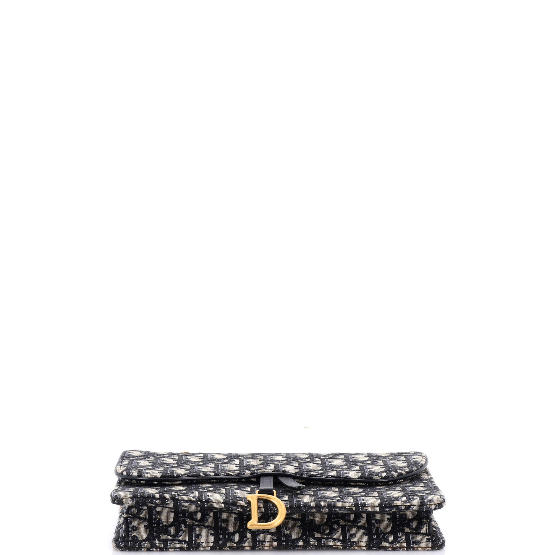 Saddle Chain Clutch Oblique Canvas