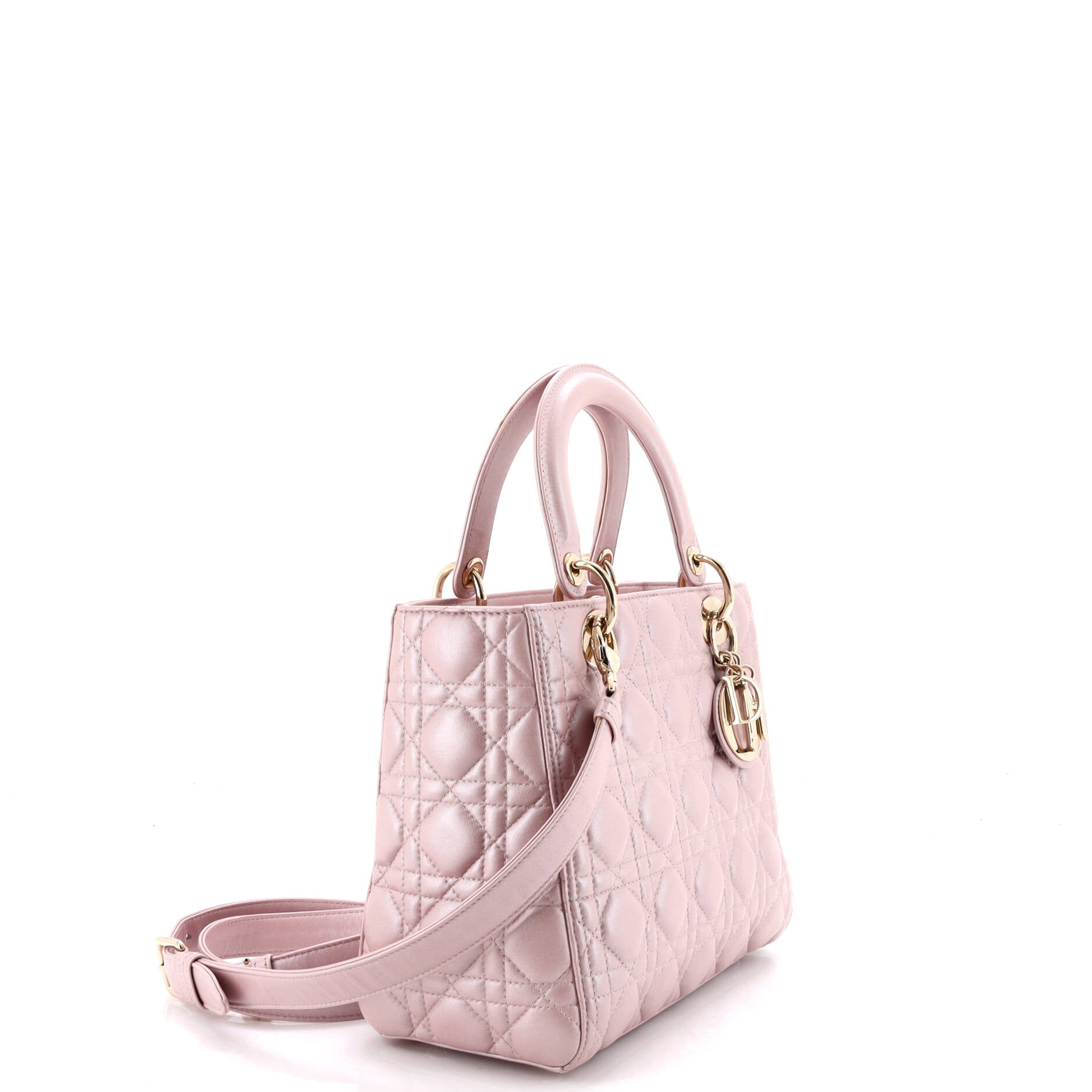 Lady Dior Bag Iridescent Cannage Quilt Lambskin Medium