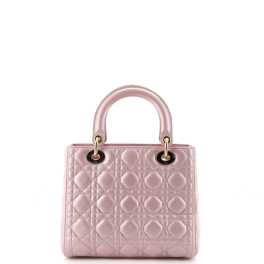 Lady Dior Bag Iridescent Cannage Quilt Lambskin Medium