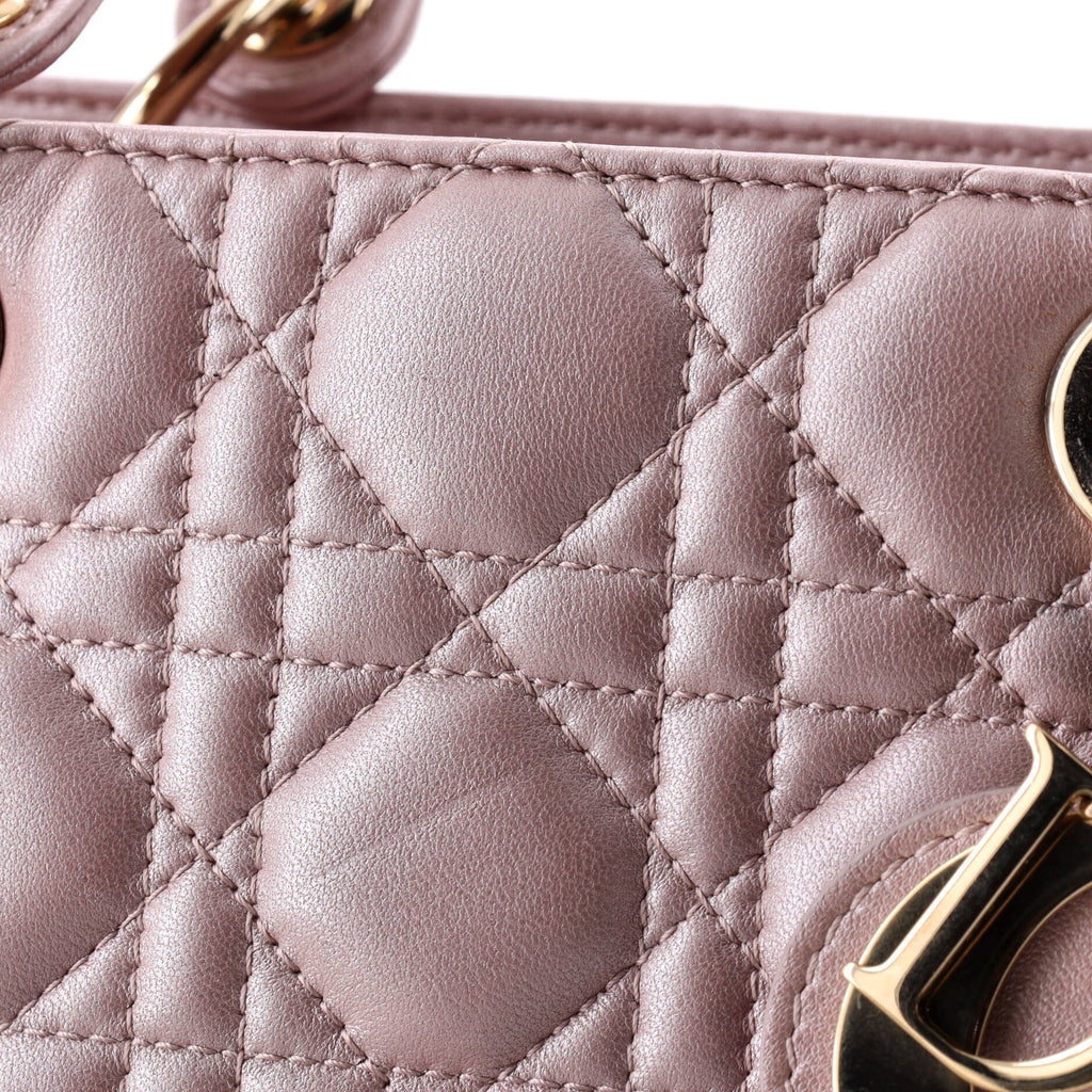 Lady Dior Bag Iridescent Cannage Quilt Lambskin Medium