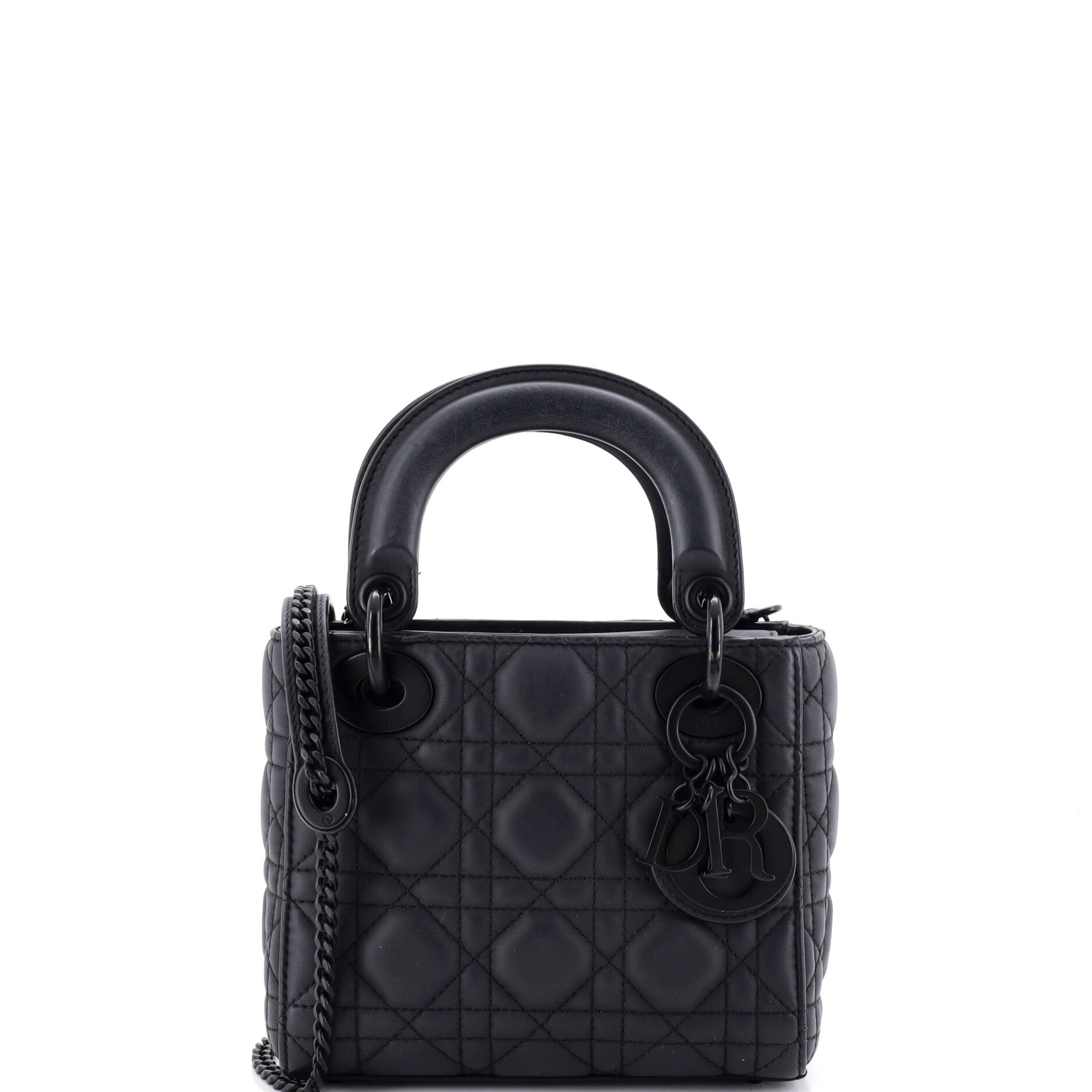 Ultra Matte Lady Dior Chain Bag Cannage Quilt Calfskin Mini