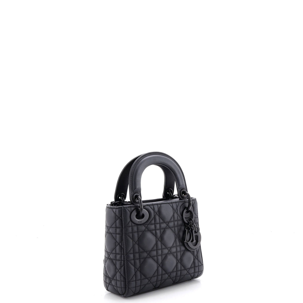 Ultra Matte Lady Dior Chain Bag Cannage Quilt Calfskin Mini