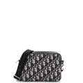 Double Zip Crossbody Pouch Oblique Canvas