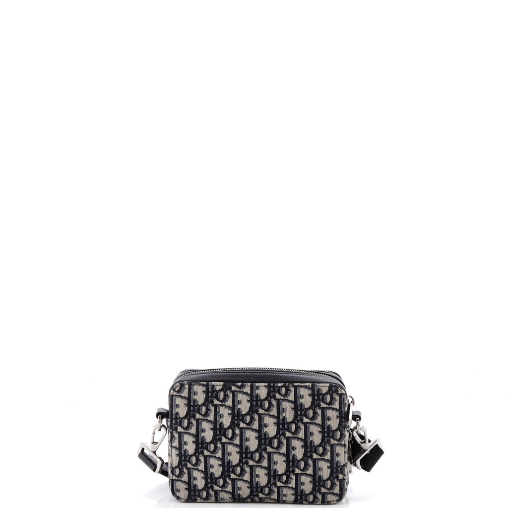 Double Zip Crossbody Pouch Oblique Canvas
