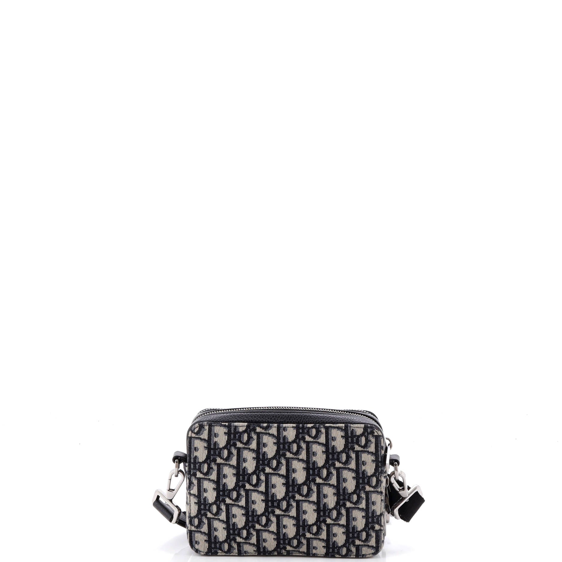 Double Zip Crossbody Pouch Oblique Canvas