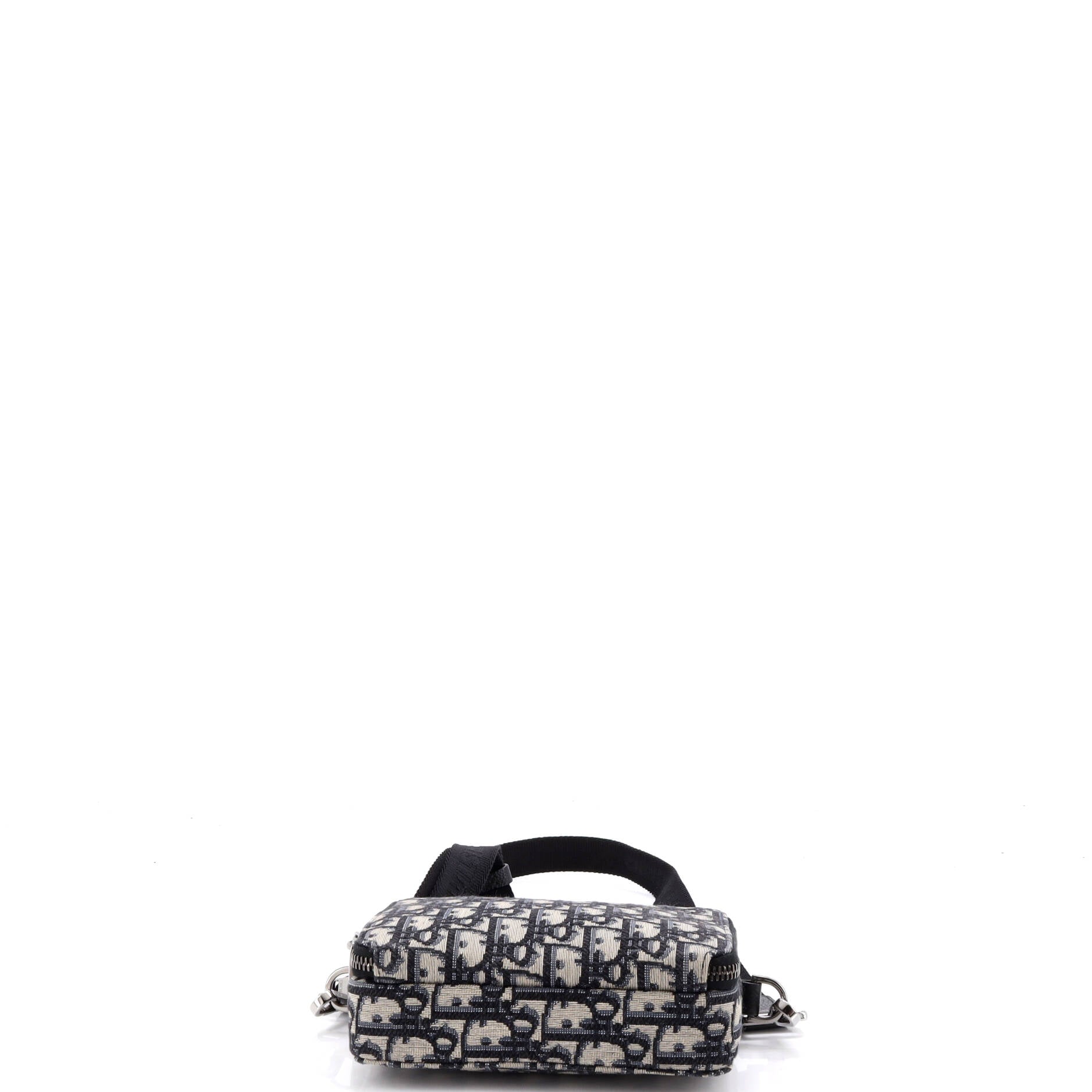 Double Zip Crossbody Pouch Oblique Canvas