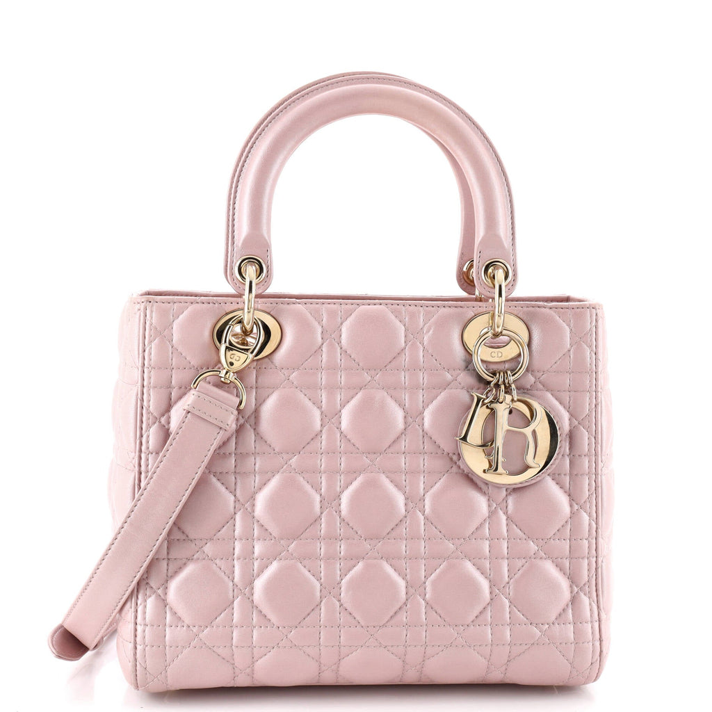 Lady Dior Bag Cannage Quilt Lambskin Medium