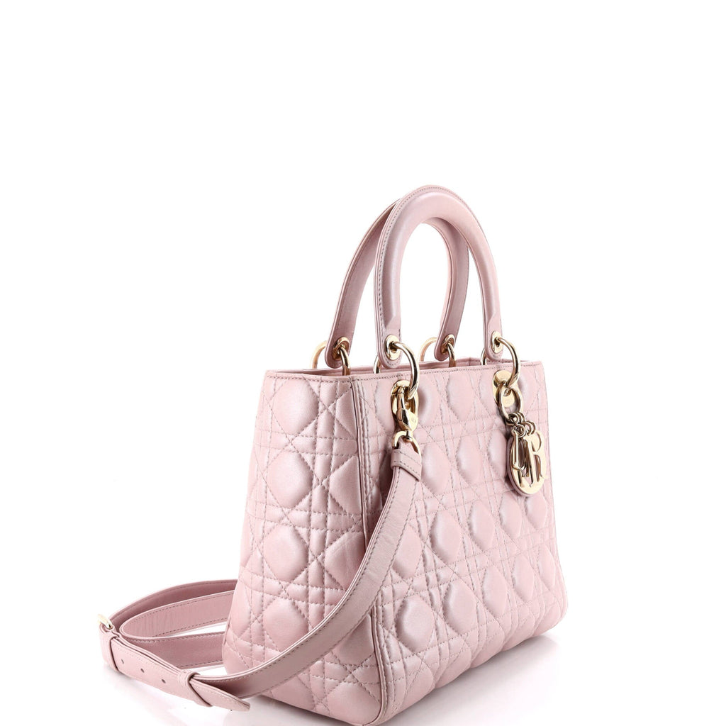 Lady Dior Bag Cannage Quilt Lambskin Medium