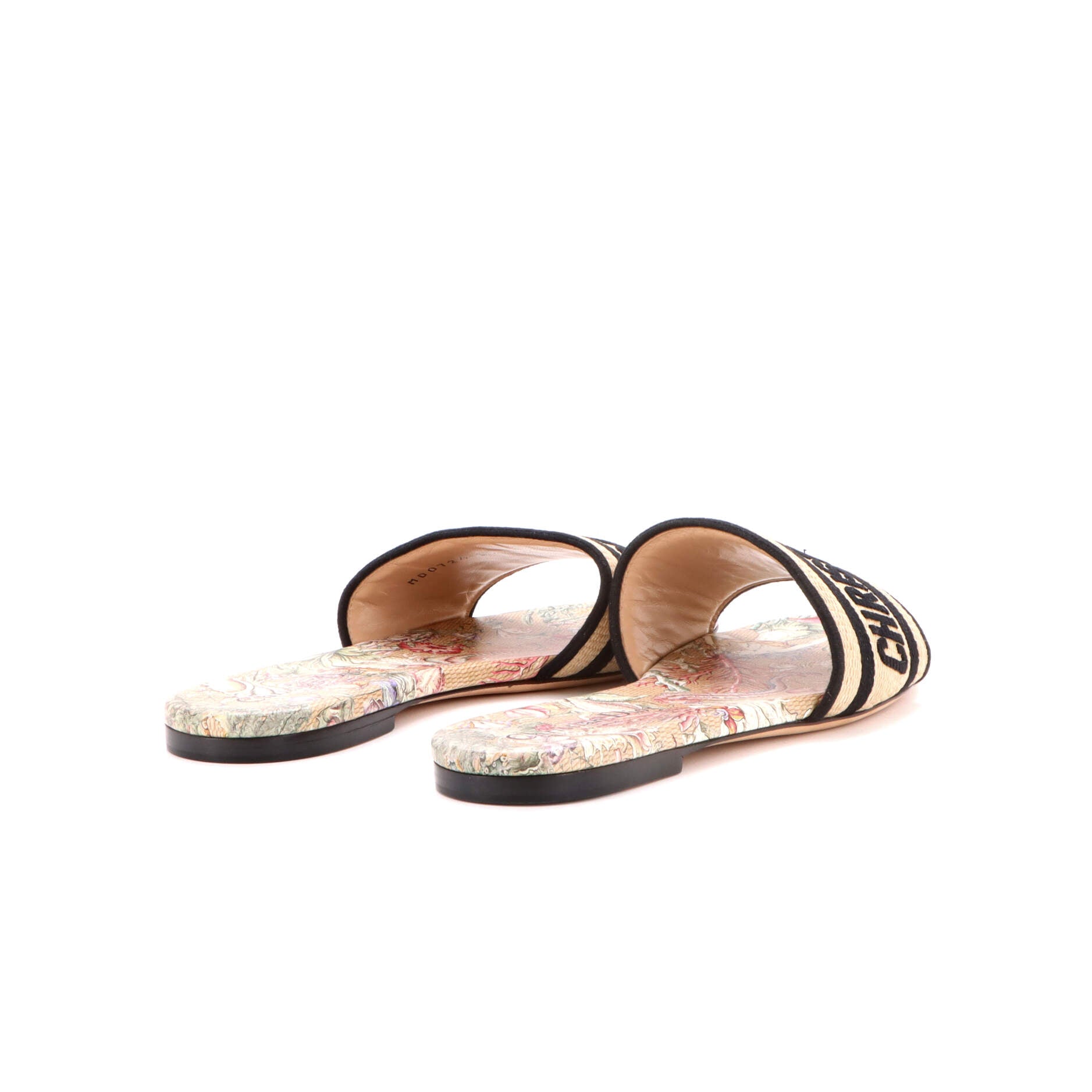 Women's Dway Flat Sandals Embroidered Straw