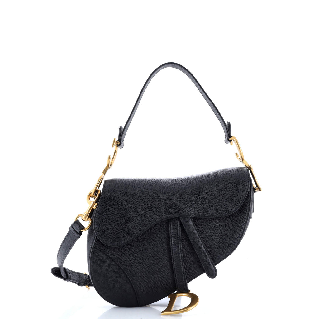 Saddle Handbag with Strap Leather Medium