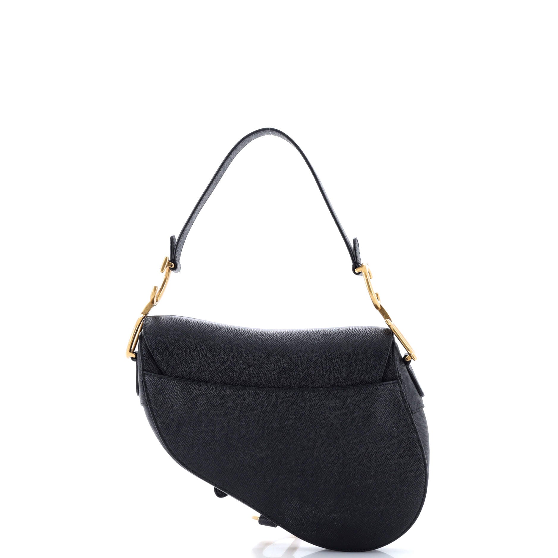Saddle Handbag with Strap Leather Medium