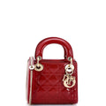 Lady Dior Chain Bag Cannage Quilt Patent Mini