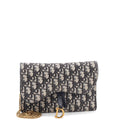 Saddle Chain Clutch Oblique Canvas