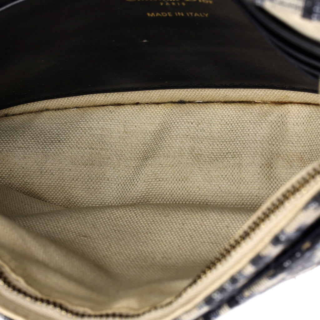 Saddle Chain Clutch Oblique Canvas
