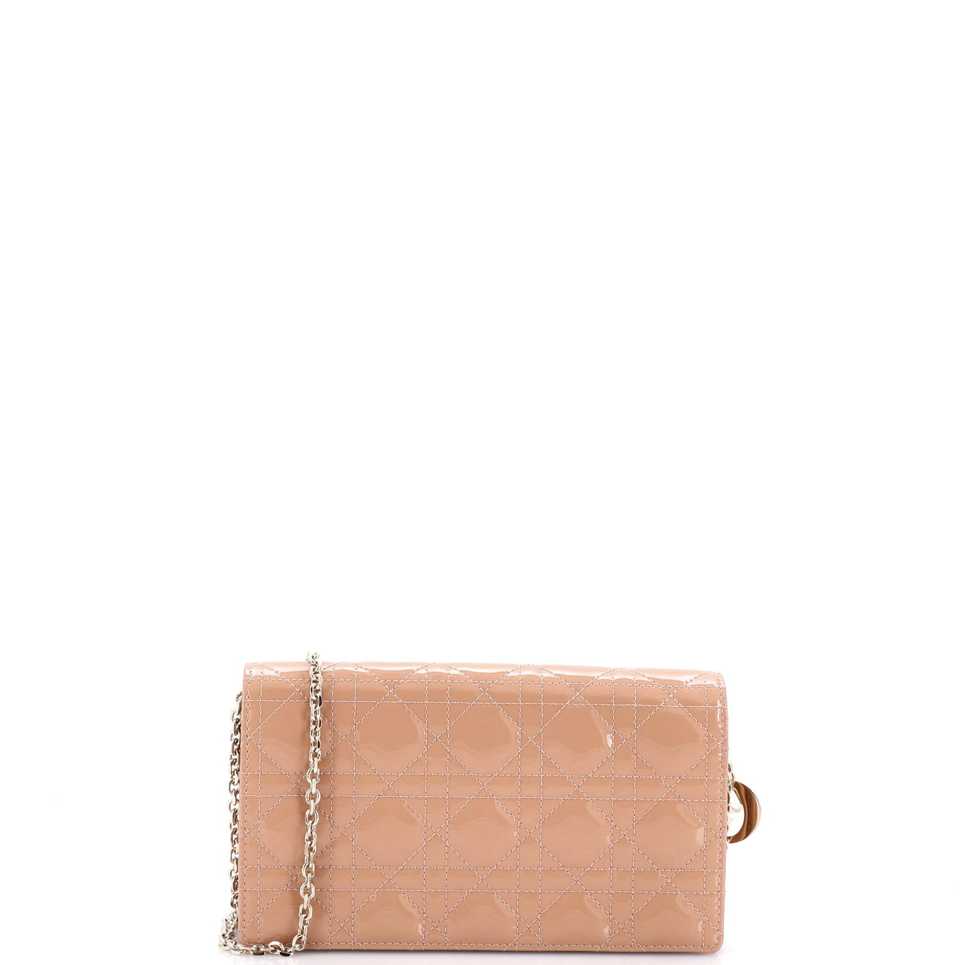 Lady Dior Clutch on Chain Cannage Quilt Patent