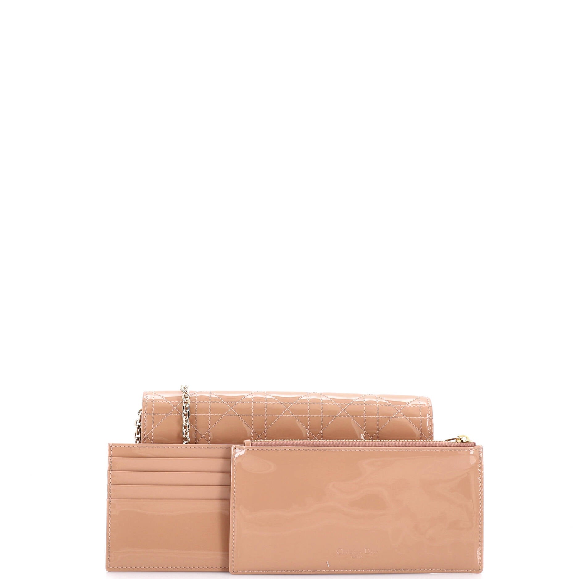 Lady Dior Clutch on Chain Cannage Quilt Patent