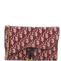 Saddle Chain Clutch Oblique Canvas