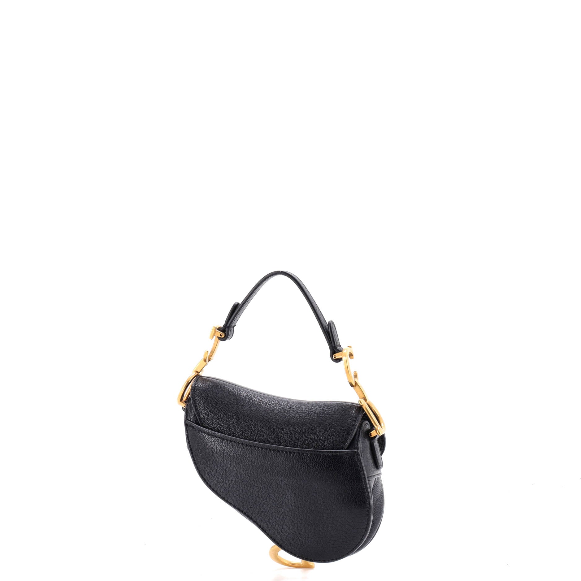 Saddle Handbag with Strap Leather Micro
