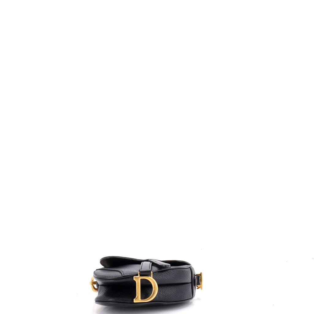 Saddle Handbag with Strap Leather Micro