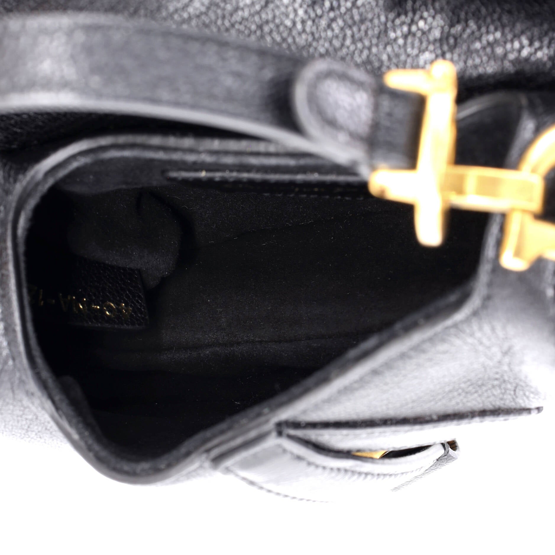 Saddle Handbag with Strap Leather Micro
