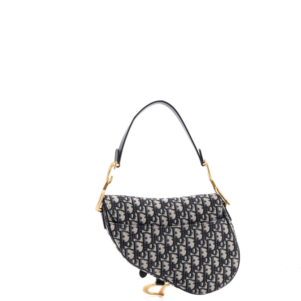 Saddle Handbag with Strap Oblique Canvas Medium