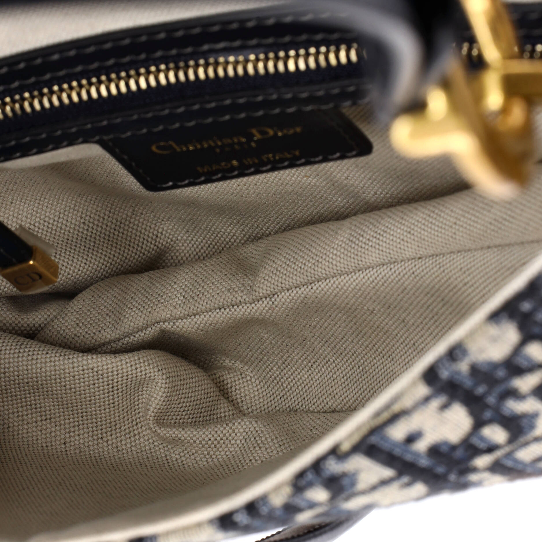 Saddle Handbag with Strap Oblique Canvas Medium