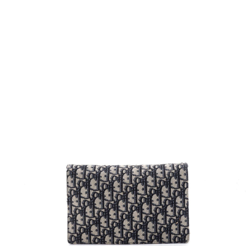 Saddle Chain Clutch Oblique Canvas