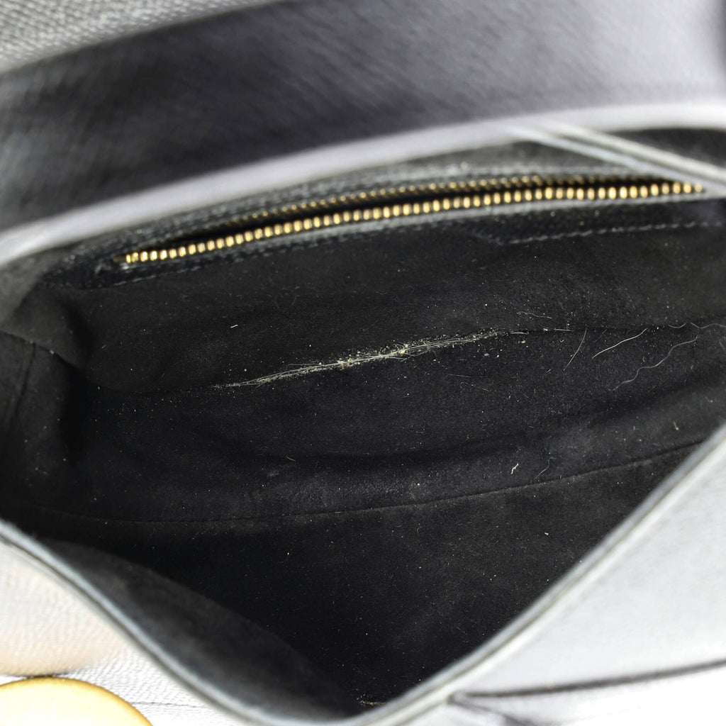 Saddle Handbag with Strap Leather Medium