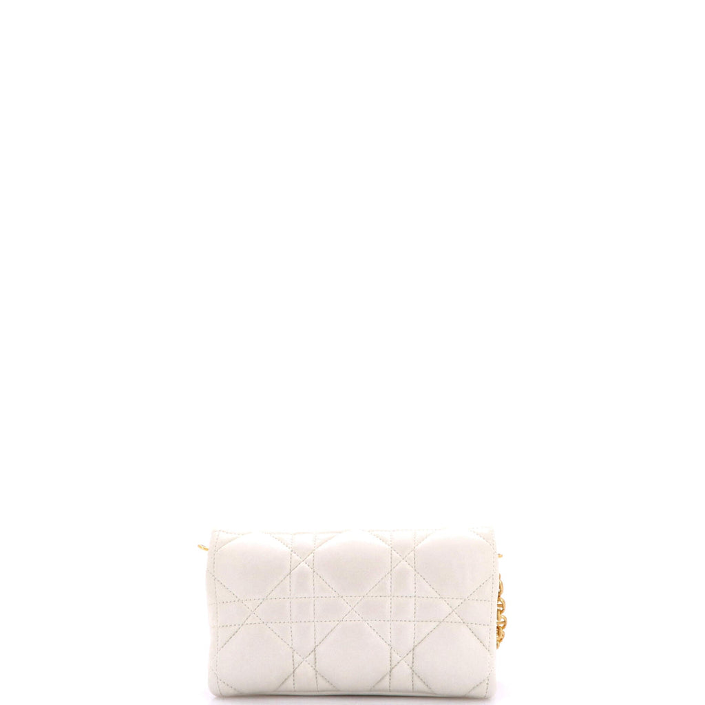 Caro Flap Pouch with Chain Macrocannage Quilt Calfskin Mini