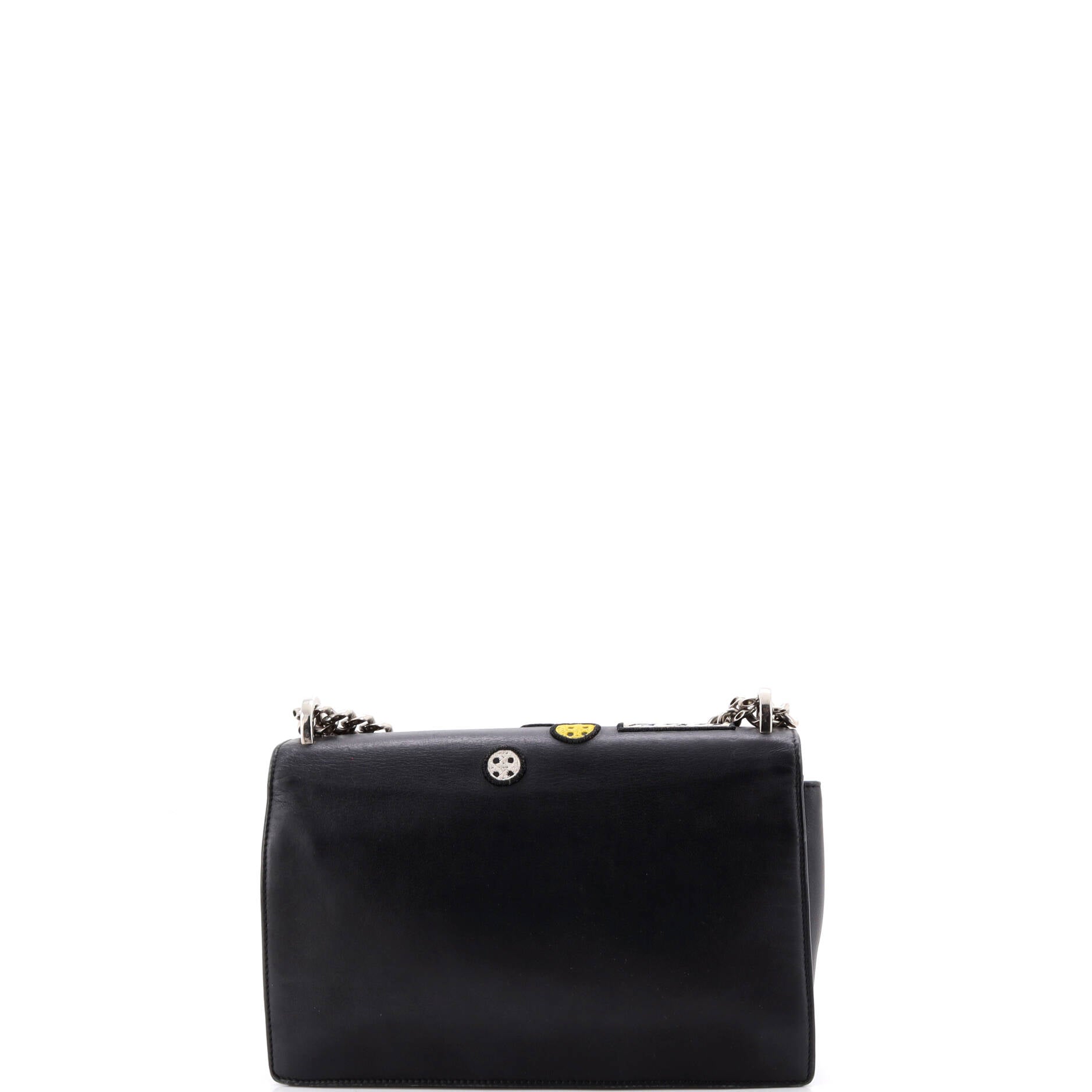 Diorama Flap Bag Patch Embellished Leather Medium