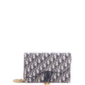 Saddle Chain Clutch Oblique Canvas