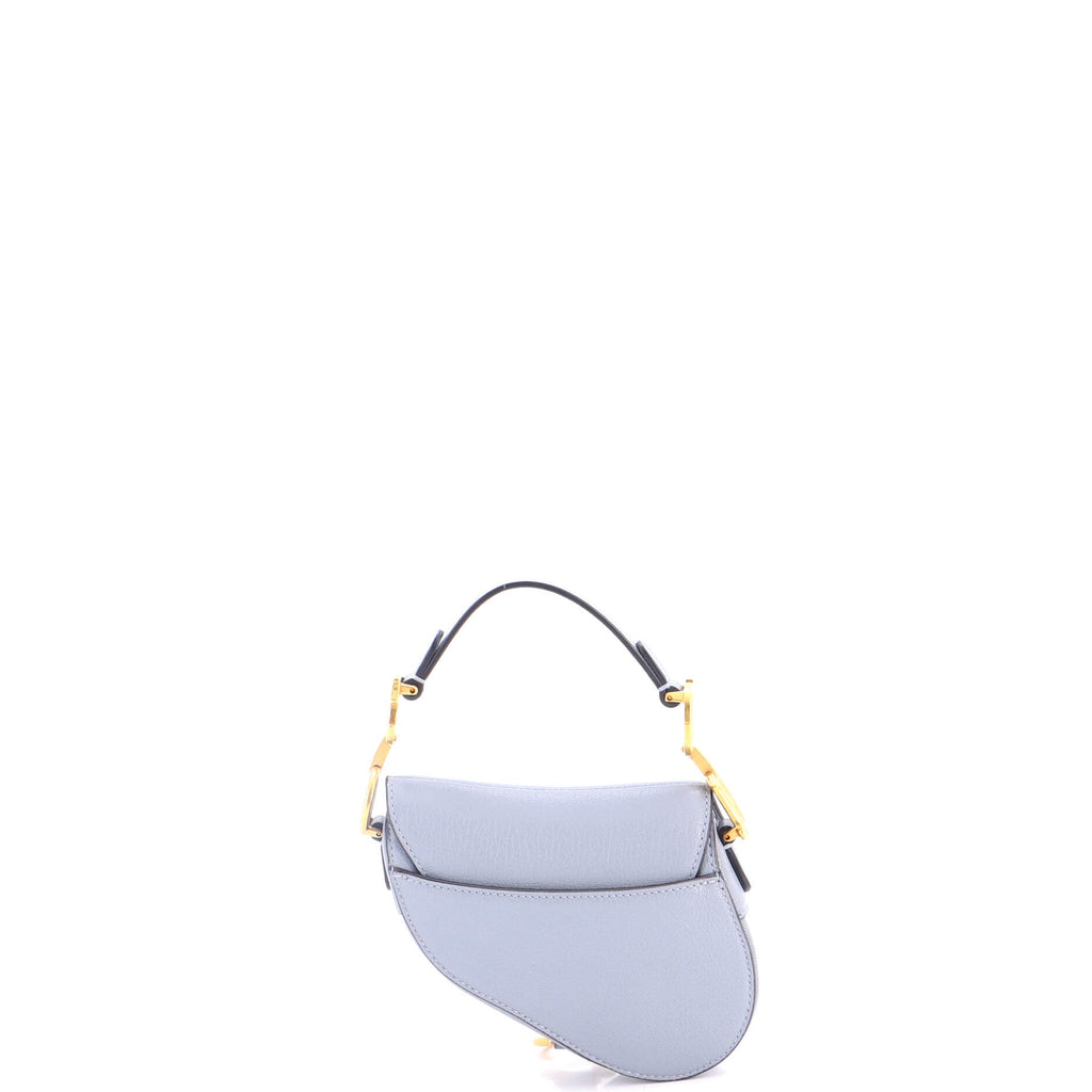 Saddle Handbag with Strap Leather Micro