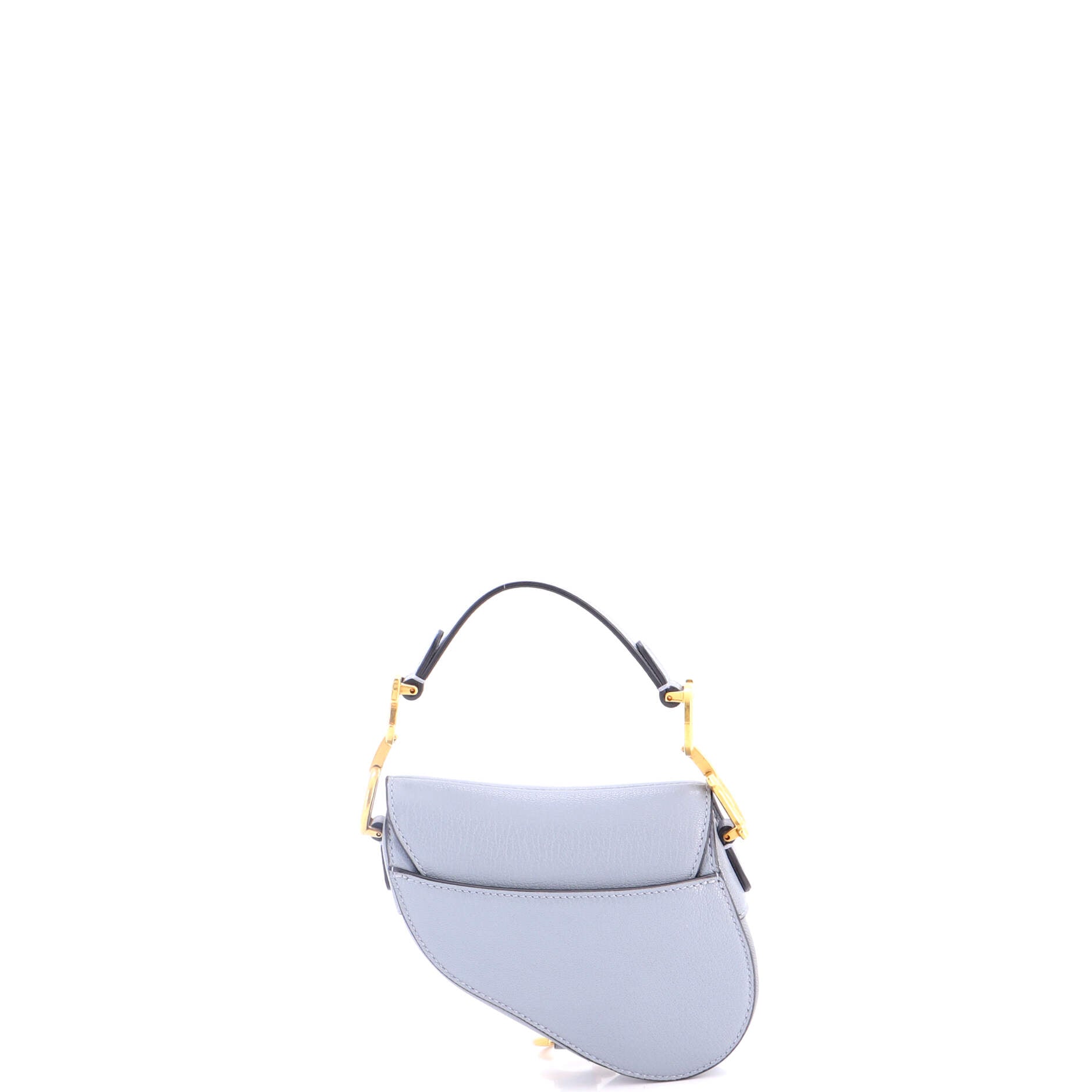 Saddle Handbag with Strap Leather Micro