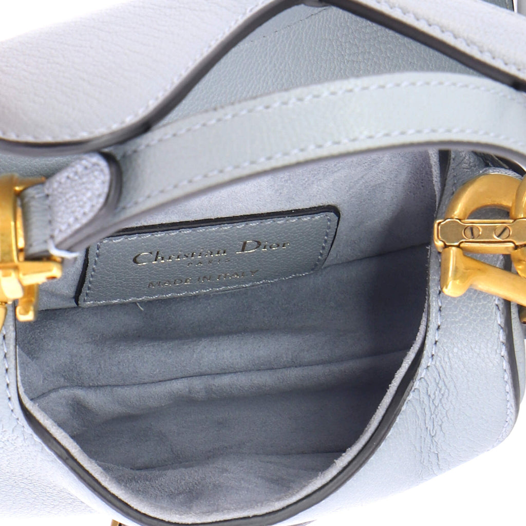 Saddle Handbag with Strap Leather Micro