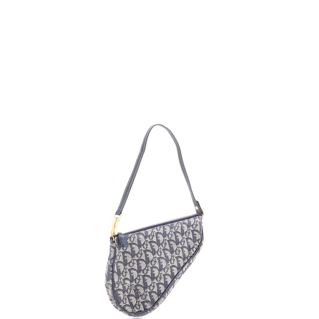 Vintage Saddle Bag Diorissimo Denim Mini