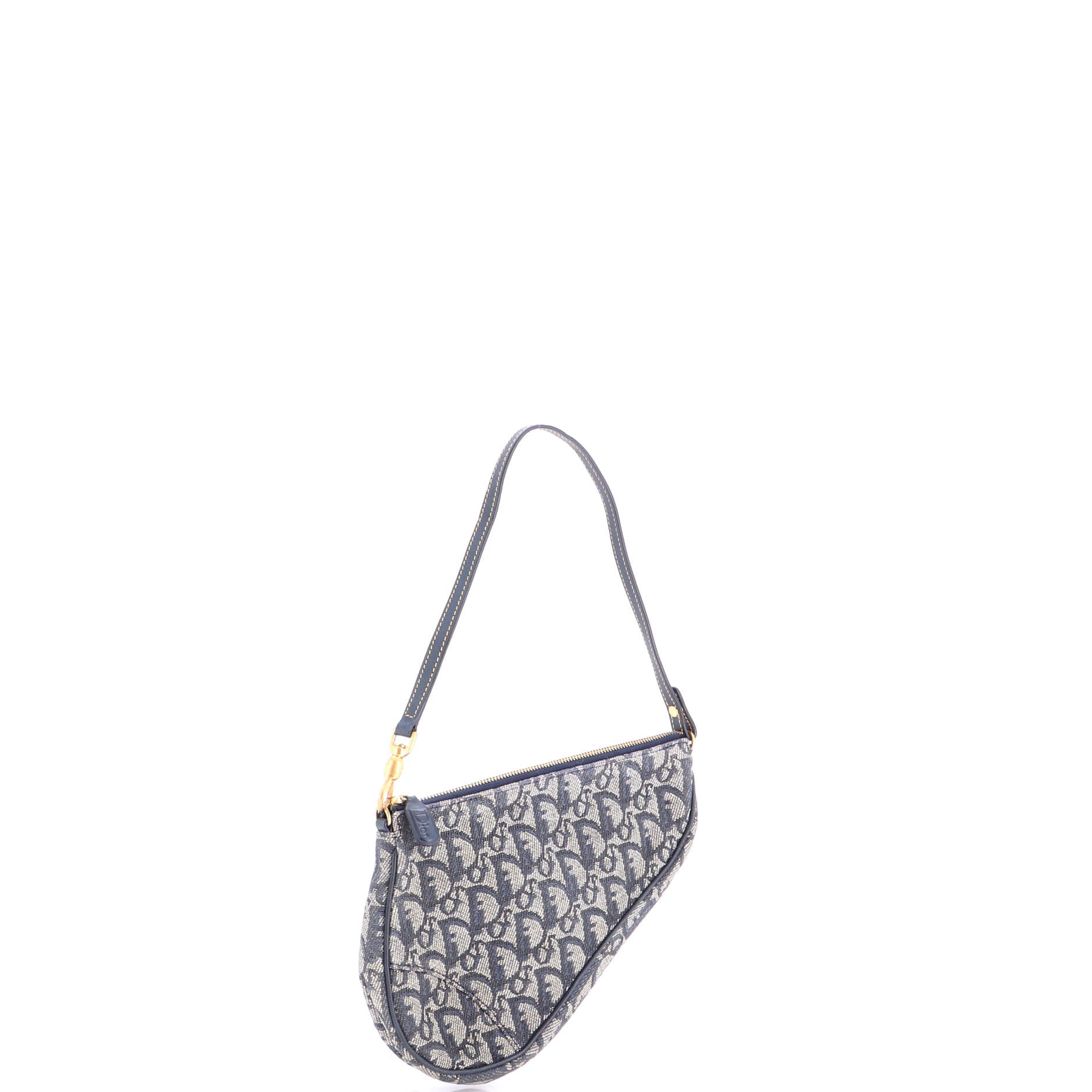 Vintage Saddle Bag Diorissimo Denim Mini