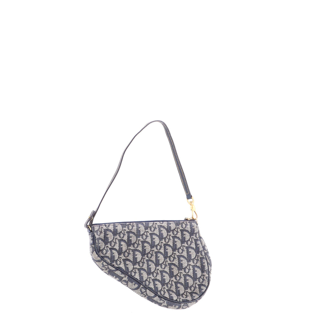 Vintage Saddle Bag Diorissimo Denim Mini