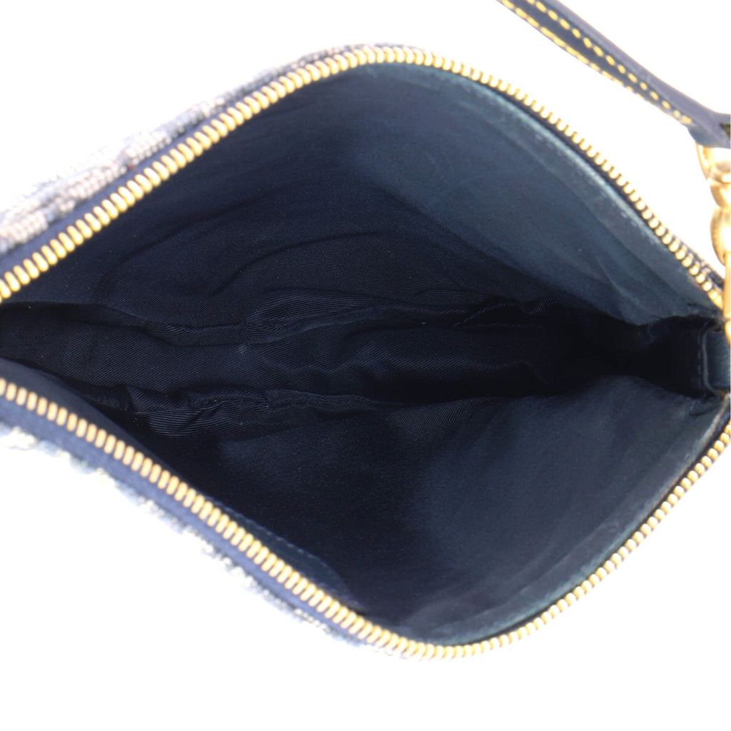 Vintage Saddle Bag Diorissimo Denim Mini