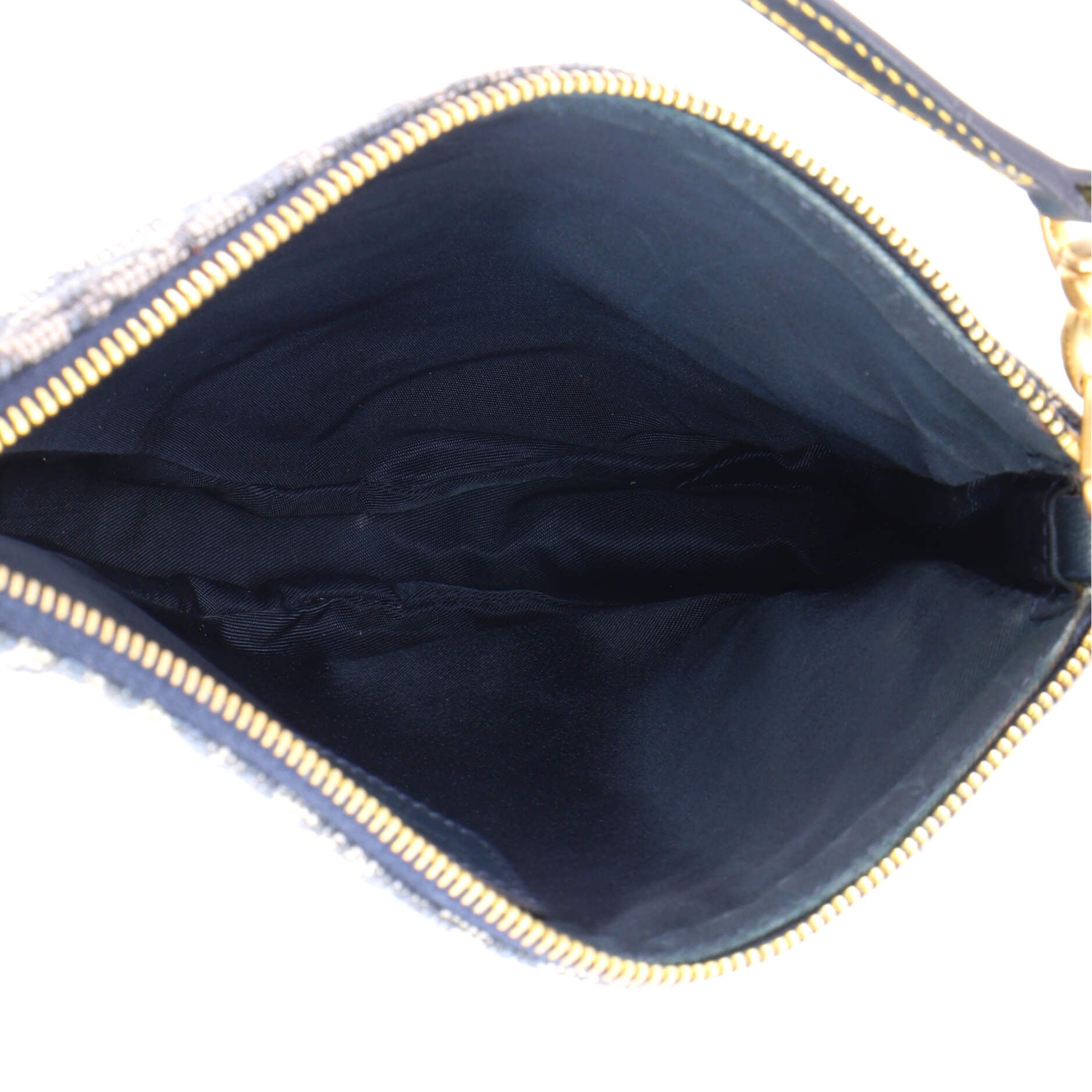 Vintage Saddle Bag Diorissimo Denim Mini