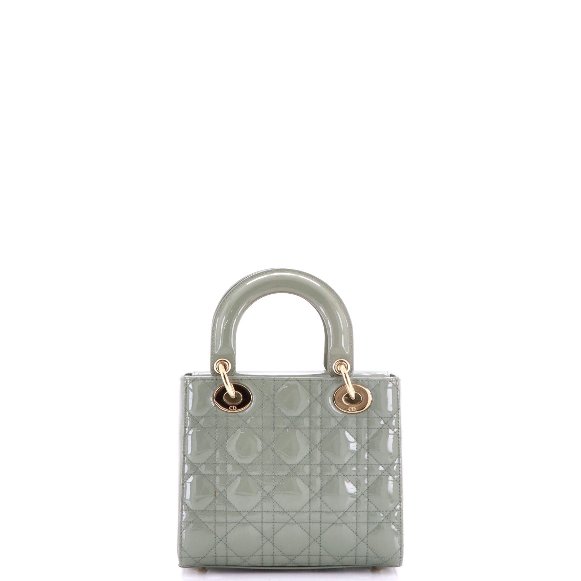 Lady Dior Bag Cannage Quilt Patent Small