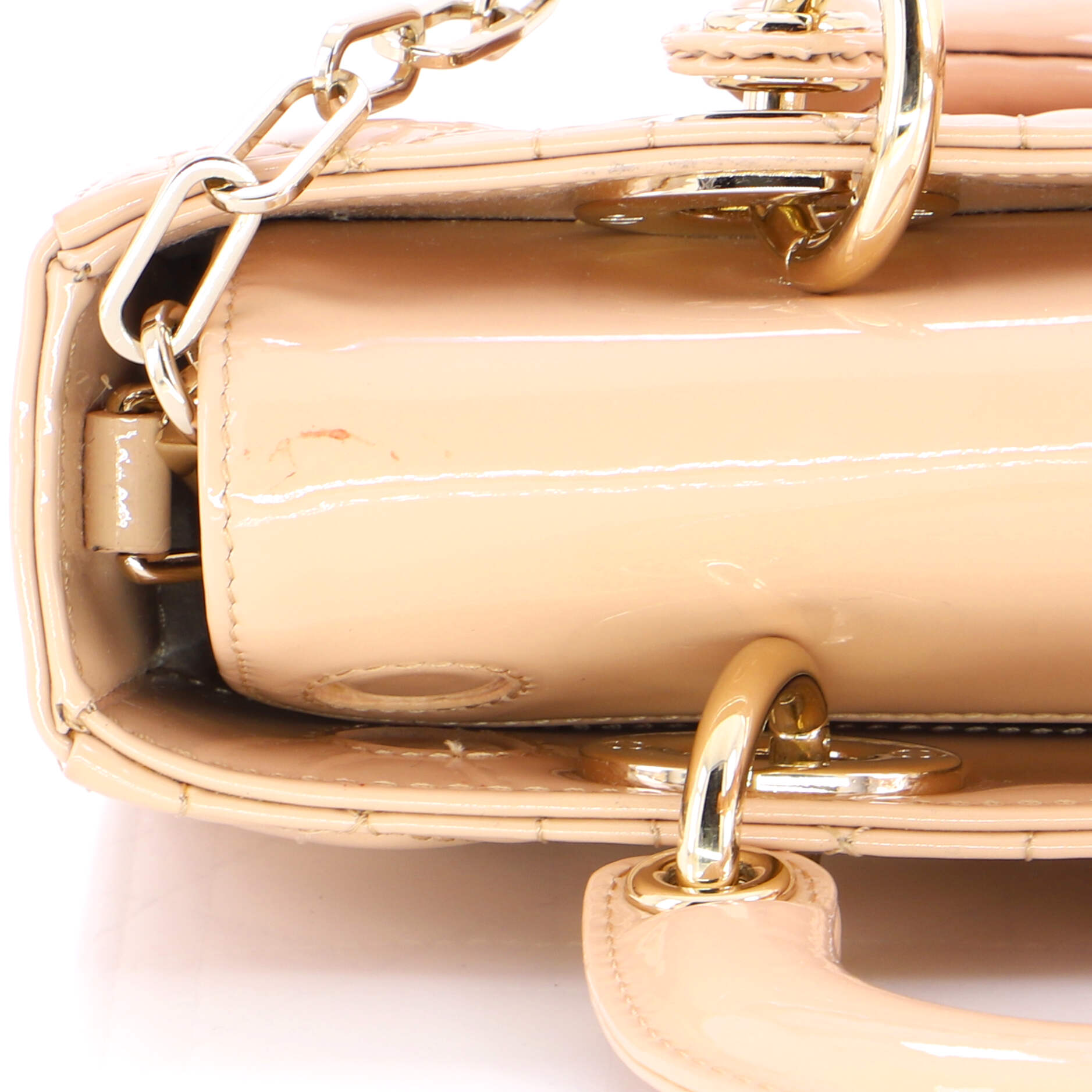 Lady D-Joy Bag Cannage Quilt Patent Small