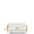 Caro Flap Double Pouch Crossbody Bag Cannage Quilt Calfskin